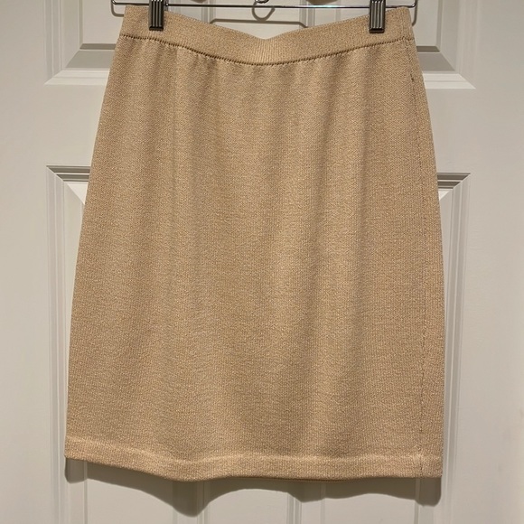 ST. JOHN Evening by Marie Gray cream skirt, size 4 - Picture 1 of 8